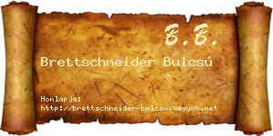 Brettschneider Bulcsú névjegykártya