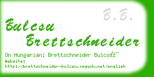bulcsu brettschneider business card